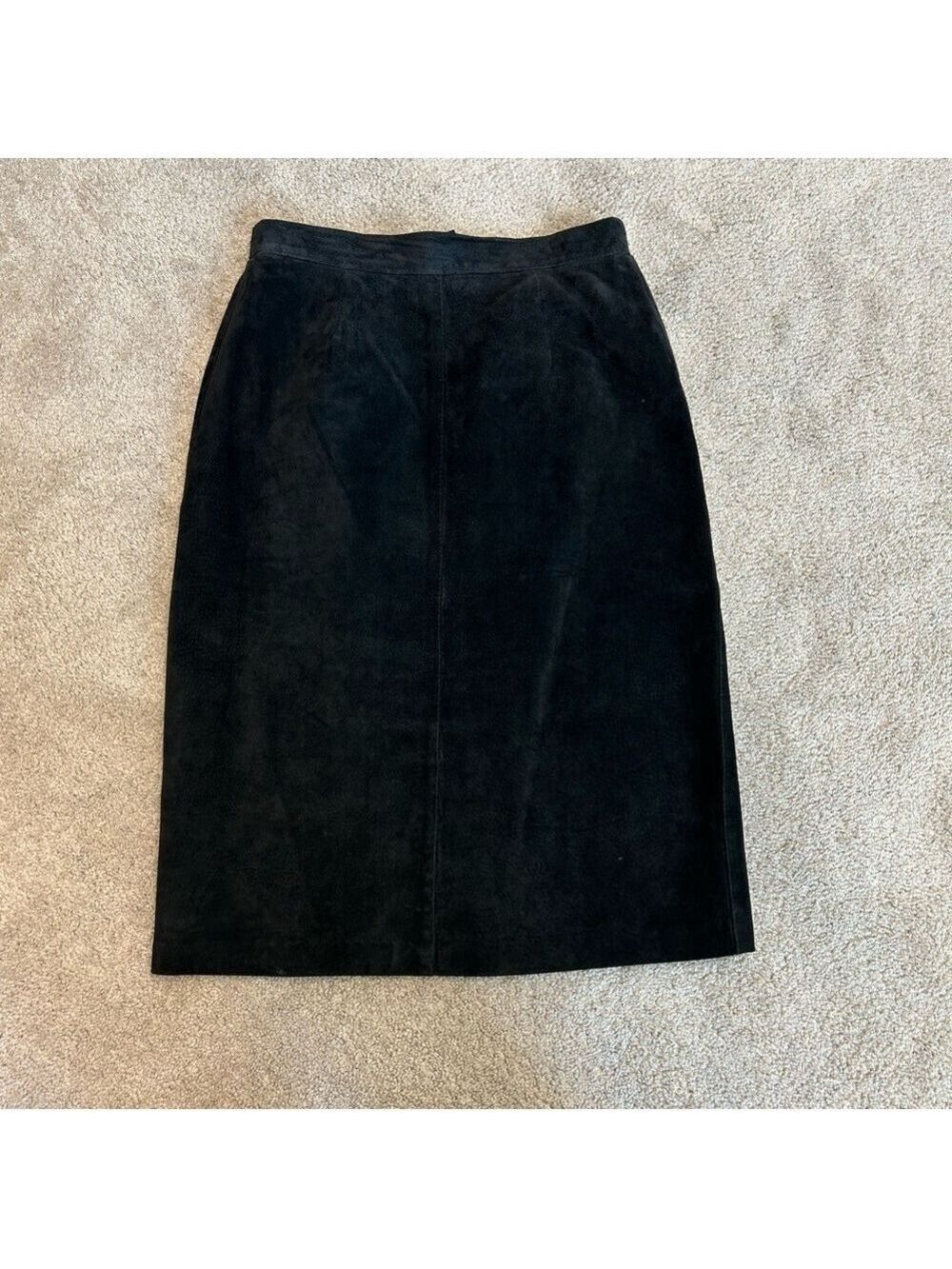 Vintage Margaret Godfrey black suede leather pencil
Skirt